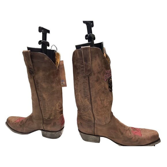 Men’s Montana Grizzly Gameday‎ Cowboy Boots, NWT Size 12D Embroidered - Picture 10 of 13